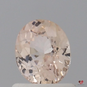 0.94cts Oval Light Peach Blush Champagne Sapphire