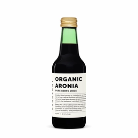 100% Organic Aronia Berry Juice 8.5 fl oz - Supports Skin Health - Rich in Antioxidants - Straight from Farm - Undiluted - No Added Sugar or Preservatives - Non-GMO - Recyclable Glass Bottle