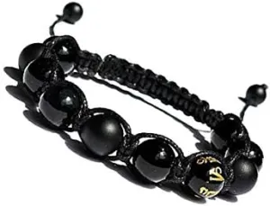 10mm shamballa mens bracelet, black macrame bracelet, macrame stone jewelry, matte black onyx shamballa bracelet, macrame beaded bracelet