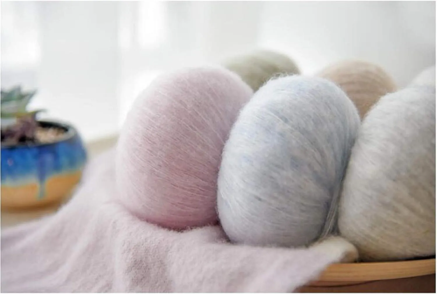 10pcs 250g 8.1oz Soild Color Angola Amorous Mohair Crochet Wool Yarn for DIY Handmade Knitted Crochet Baby Sweater Scarf Shawl Scarf Fine Thread Clothes Yarn Gray