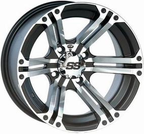 1228364404B SS ALLOY SS212 Black Wheel with Machined Finish (12x7"/4x110mm)