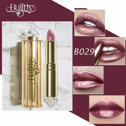 12 Colors Magic Pink Glitter Lipstick Matte Gliter Shimmer Super