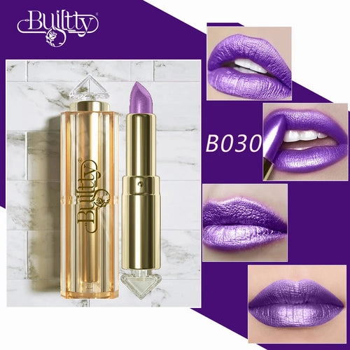 12 Colors Magic Pink Glitter Lipstick Matte Gliter Shimmer Super
