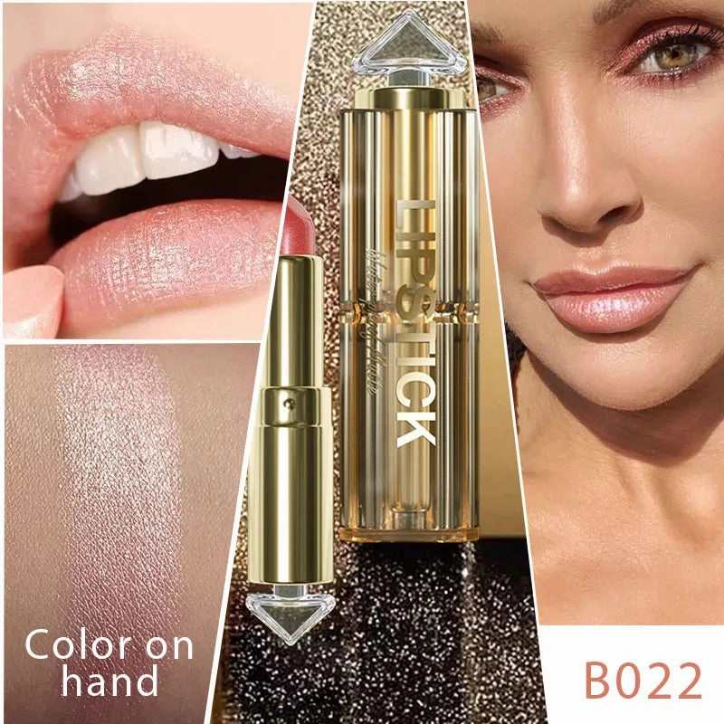 12 Colors Magic Pink Glitter Lipstick Matte Gliter Shimmer Super