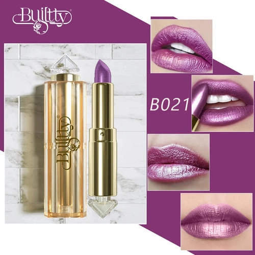 12 Colors Magic Pink Glitter Lipstick Matte Gliter Shimmer Super