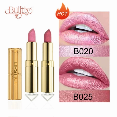 12 Colors Magic Pink Glitter Lipstick Matte Gliter Shimmer Super