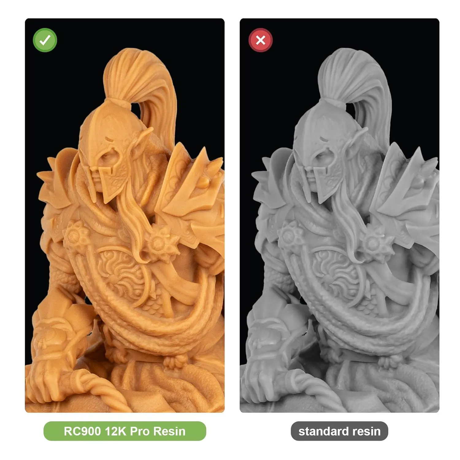 12K Pro Red Wax 3D Printer Resin - RC900, Designed for Highly Detailed Jewelry/ 3D Models, 12K   Performance & Non-Brittle, Print Best with 10K/12K LCD/DLP 3D Printers (RC900 12K Pro, 1kg)
