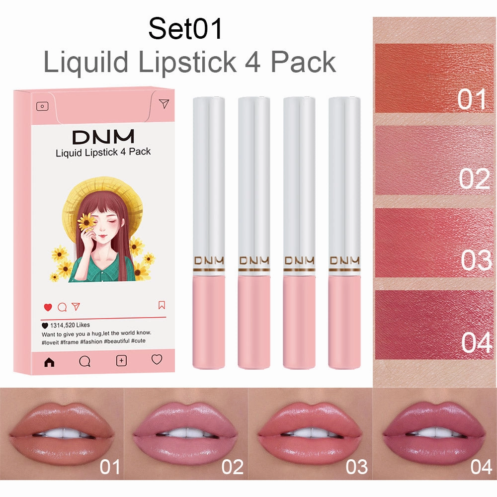 16Pcs Mini Matte Liquid Cigarette Lipstick Pack Set Kit,DNM 16 Colors Litte Smoke Tube Matte Velvet Lip Gloss Long Lasting Waterproof High Pigmented Red Matte Lipstick Sets for Women Lippies Makeup