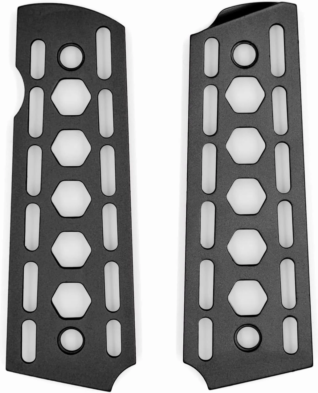 1911 Grips - 1911 Full Size Grips Handgun Grip Aluminum 6061 (Gov. and Clones) Hard Anodized Skeleton CNC Cut Through Slim Compatible Replacement Accessories
