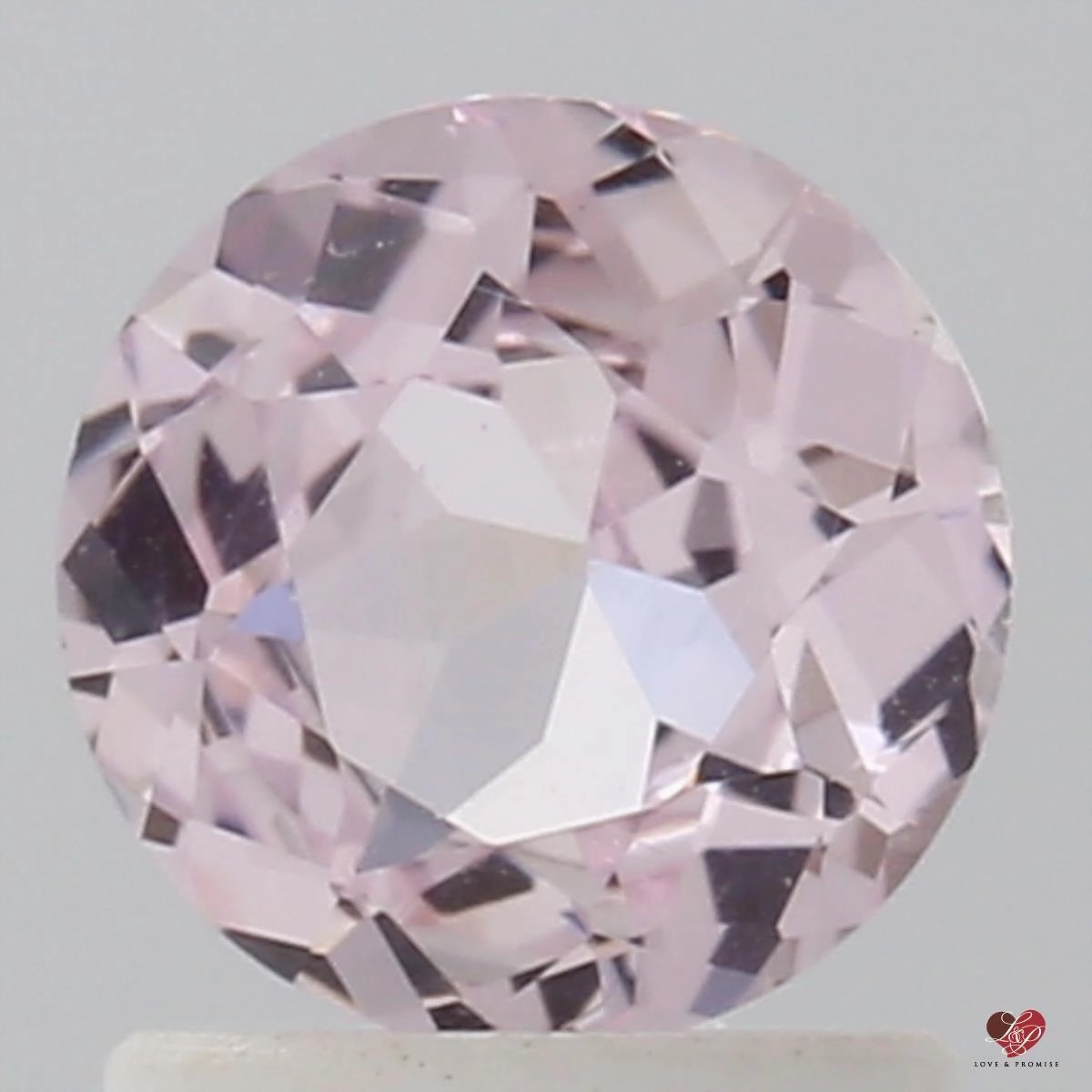 1.19cts Round Blush Champagne Sapphire