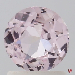 1.19cts Round Blush Champagne Sapphire