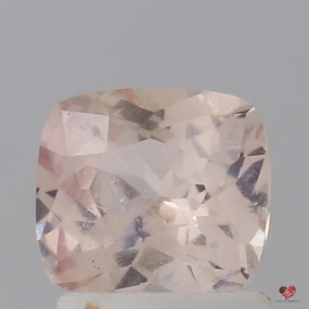 1.24cts Rectangle Cushion Light Icy Blush Champagne Peach Sapphire