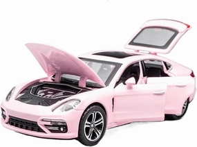 1:32 for Panamera Handmade Metal Sports Car Model(Pink)