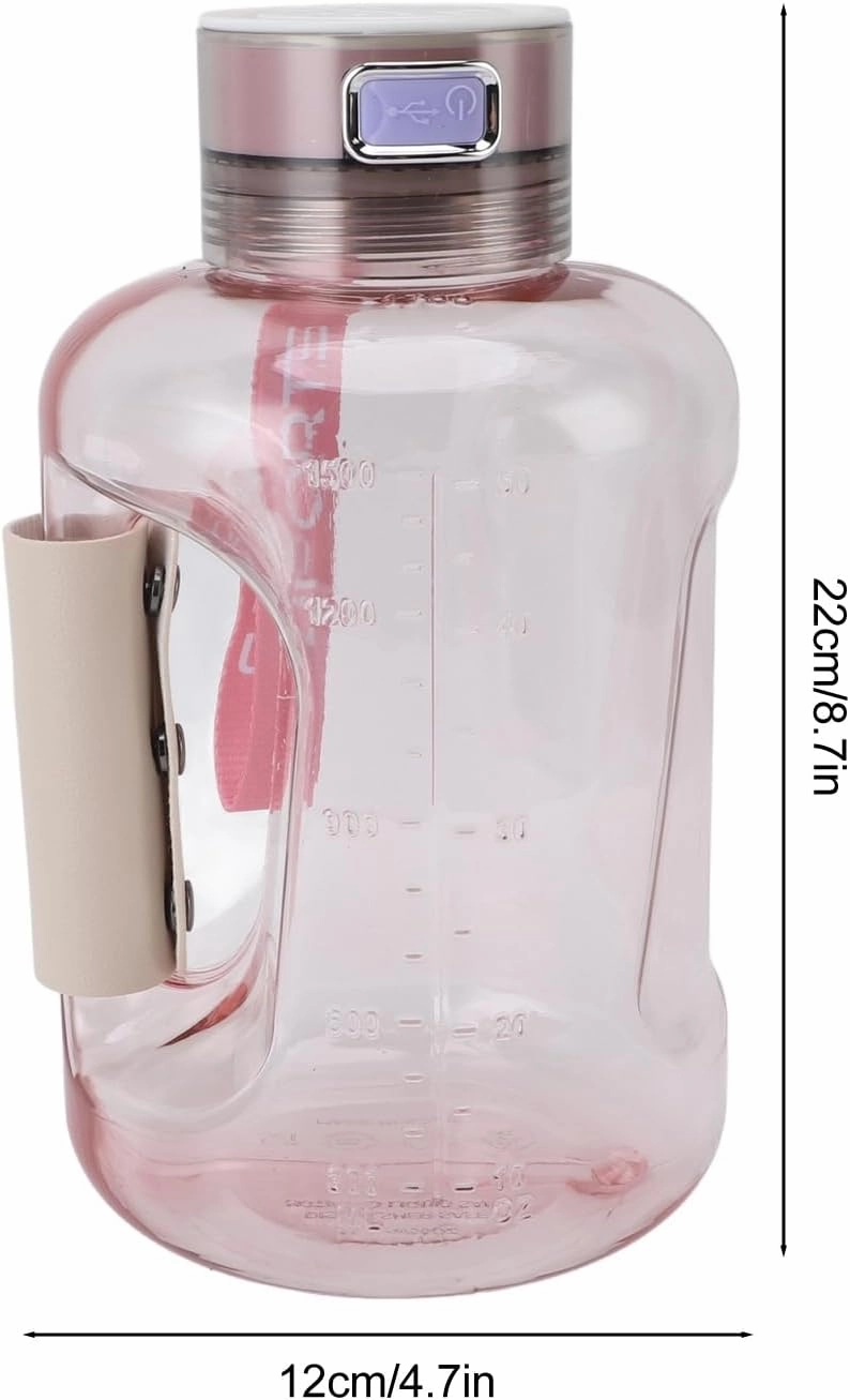 1.5L Hydrogen Water Bottle, 1800ppb Portable Hydrogen Water Generator, Ionizer Bottle Electrolysis in 3 Minutes with Latest SPE PEM Technology for Home Office Travel Daily (Pink)
