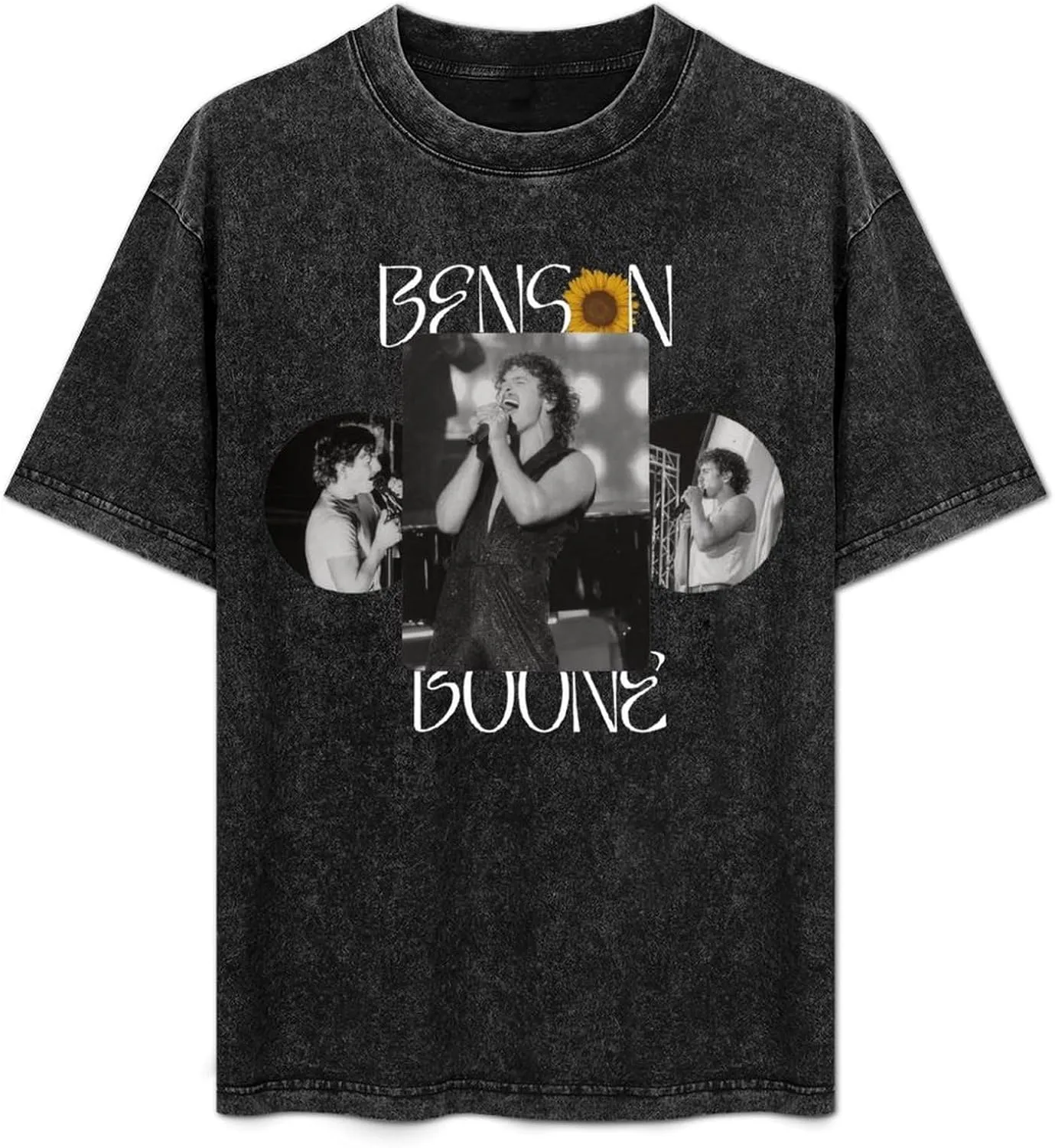 2025 American Heart Tour Men's T Shirt Vintage Washed Round Neck Retro Short Sleeve Shirt for Mens