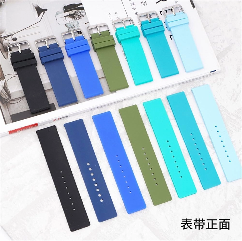 20mm 22mm 24mm Silicone Strap for Omega Soft Rubber Band Candy Color Men Women Replace Bracelet 12/14/16/18mm Watch Accessories