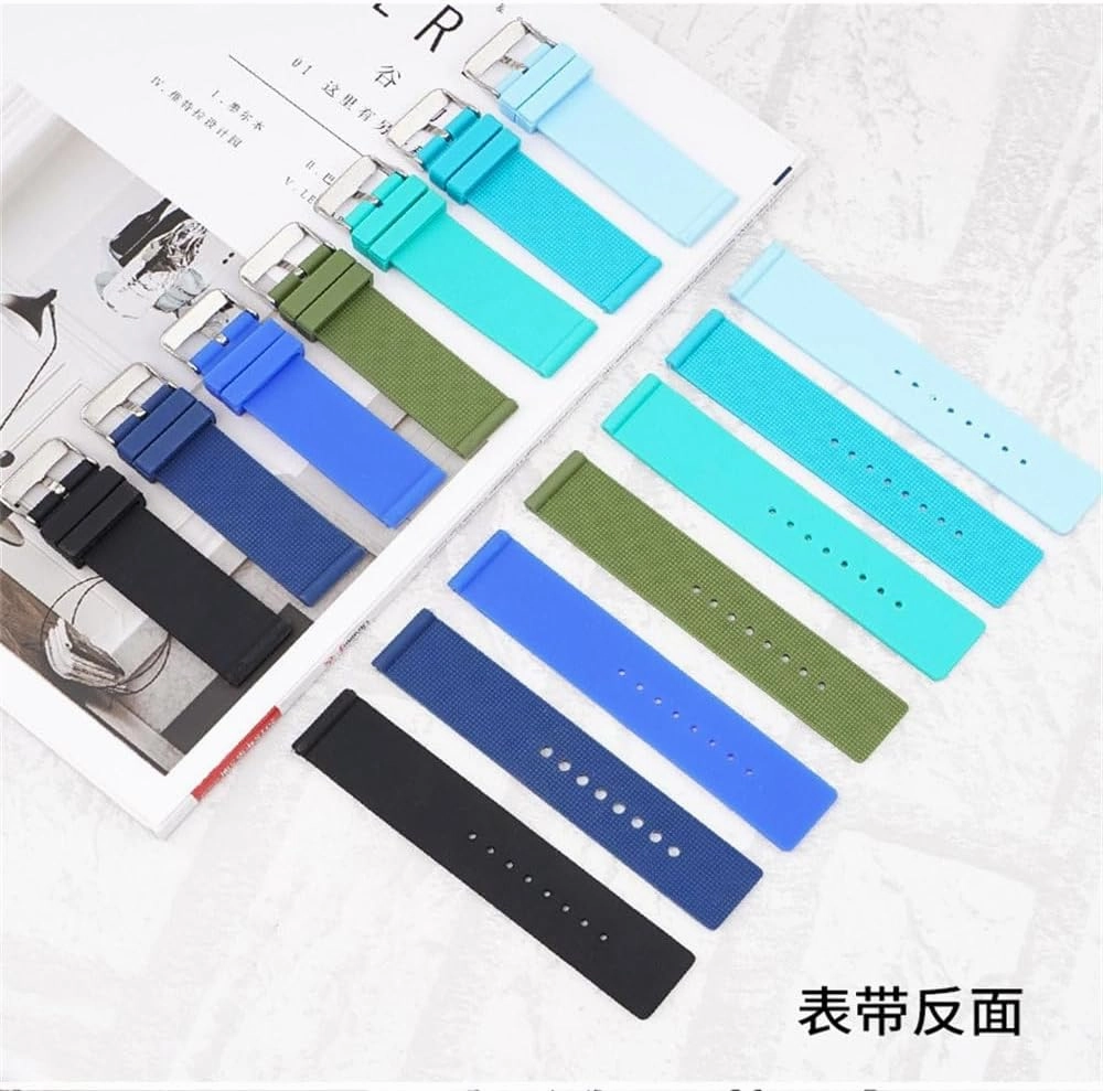 20mm 22mm 24mm Silicone Strap for Omega Soft Rubber Band Candy Color Men Women Replace Bracelet 12/14/16/18mm Watch Accessories