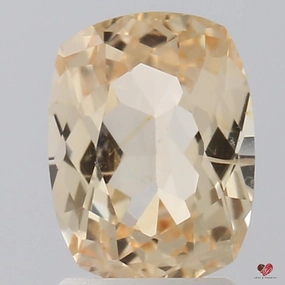 2.38cts Rectangle Cushion Rich Light Peach Champagne Blush Sapphire