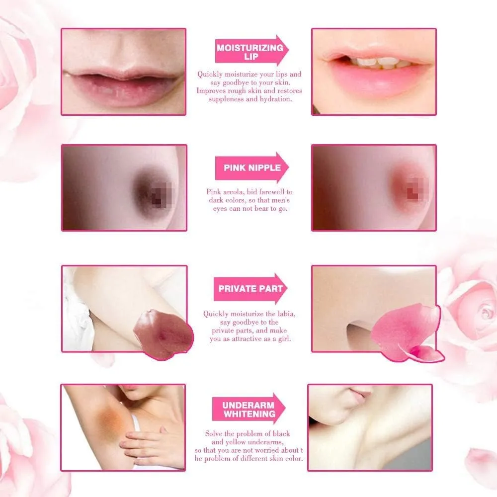 2PCS Pink Privates Intimate Area Cream, Body Creams, Lips & Nipple Cream, Skin Face Body Cream Lips Armpit cream 30ml