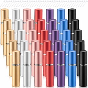 35 Pieces Refillable Perfume Atomizer 5 ml Mini Refillable Spray Bottle Portable Perfume Bottle with 35 Pieces Refill Dispenser Pump Transfer Tool for Outgoing