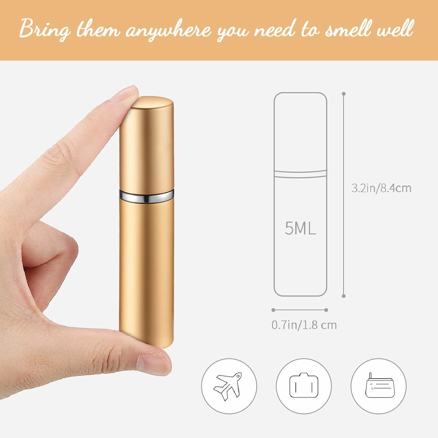 35 Pieces Refillable Perfume Atomizer 5 ml Mini Refillable Spray Bottle Portable Perfume Bottle with 35 Pieces Refill Dispenser Pump Transfer Tool for Outgoing