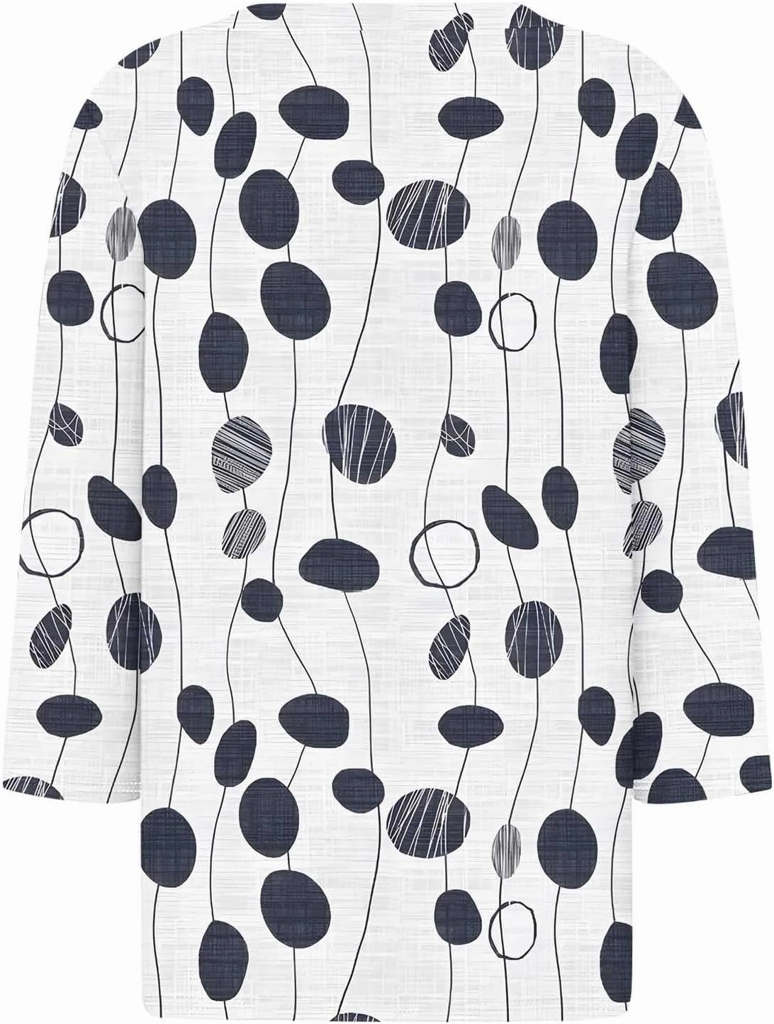 3/4 Length Sleeve Tops for Women Casual Summer V Neck Floral Tops Trendy Summer Loose Fits Vacation Clothes