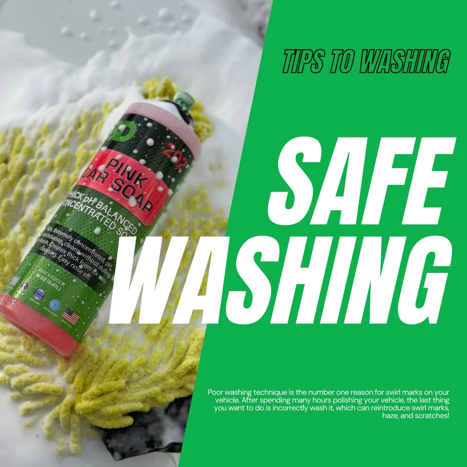 3D Pink Car Soap – 64 oz |pH Neutral Car Wash Soap with High Suds & Cherry Scent | Scratch-Free, High Gloss Shine | Safe on Wax & Sealants | Weekly Car Care