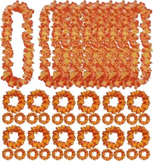 48pcs Hawaiian Costume Accessories Set for Women Luau Party Outfit Wedding Favors