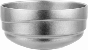 550ml Titanium Camping Bowl Walled Rice Soup Serving Bowl Lightweight Non-Slip Durable Outdoor Metal Tableware Backpacking Hiking Travel Oatmeal Food Container (Silver)