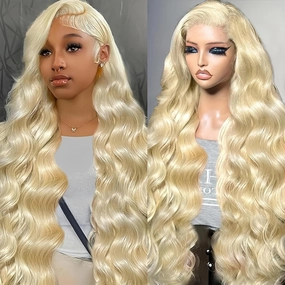 613 Lace Front Wig Human Hair Pre Plucked 200 Density Blonde Wig Human Hair 13x4 Body Wave Lace Front Wigs Human Hair Blonde 613 Human Hair Wig for Women 22 Inch