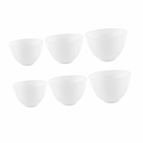 6pcs Mask Bowl Mixing Bowl for Facial Bowls Makeup Applicator Beauty Face Mask Applicator Bowl Mask Making Bowl DIY Facemask Mixing Bowl DIY Facial Bowl DIY Bowl White