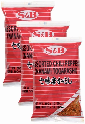 7 Pepper Spice Mix (Nanami/Schichimi Togarashi) - 1 bag, 10.58 oz (Pack of 3)