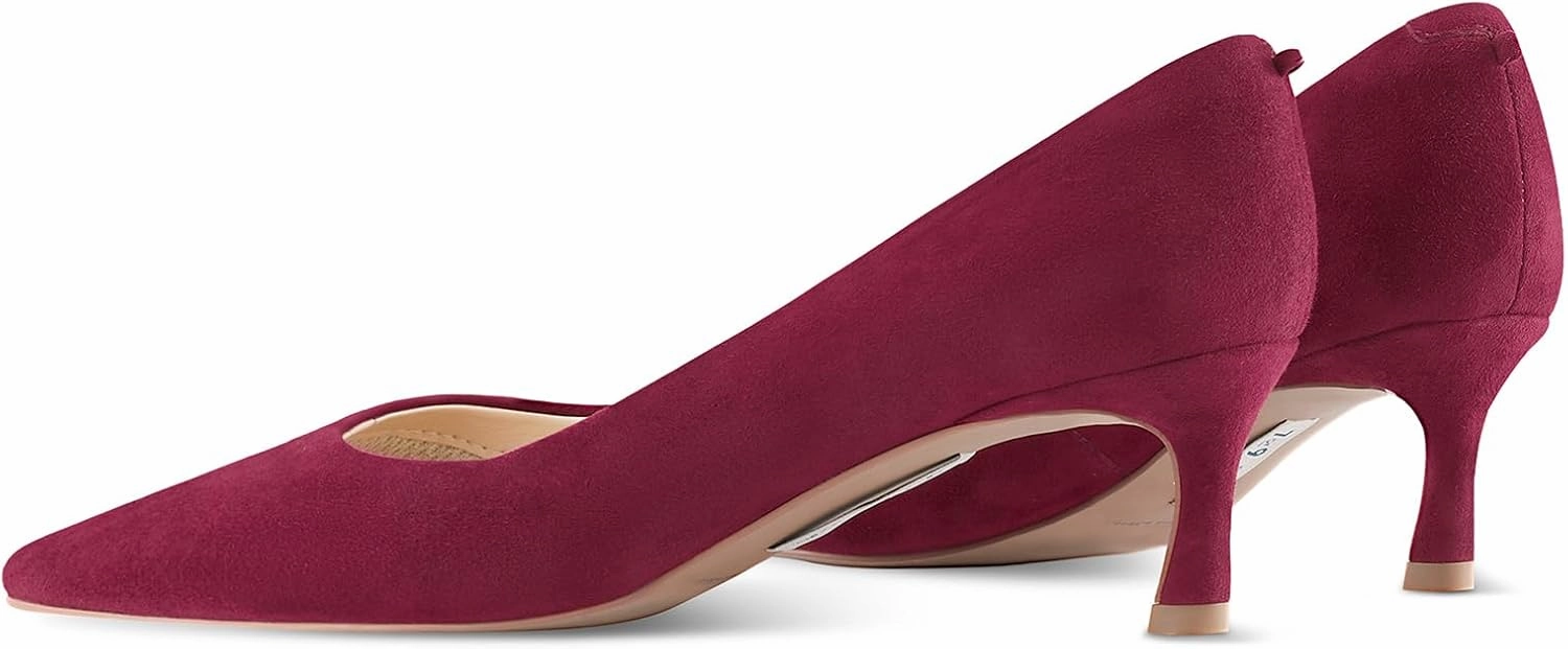7or9 Nude Heels for Women Comfortable Women’s Pumps Breathable Lambskin White Heels Closed Toe Dressy Prom Heels 2"