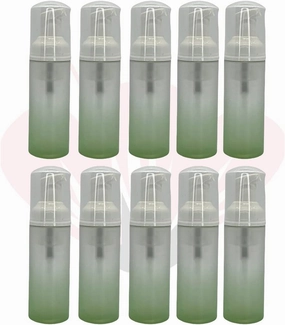 (10 Pieces) 60ml Foaming Pump Bottles Plastic Dispenser | Lash Shampoo, Soap (Ombre Green)