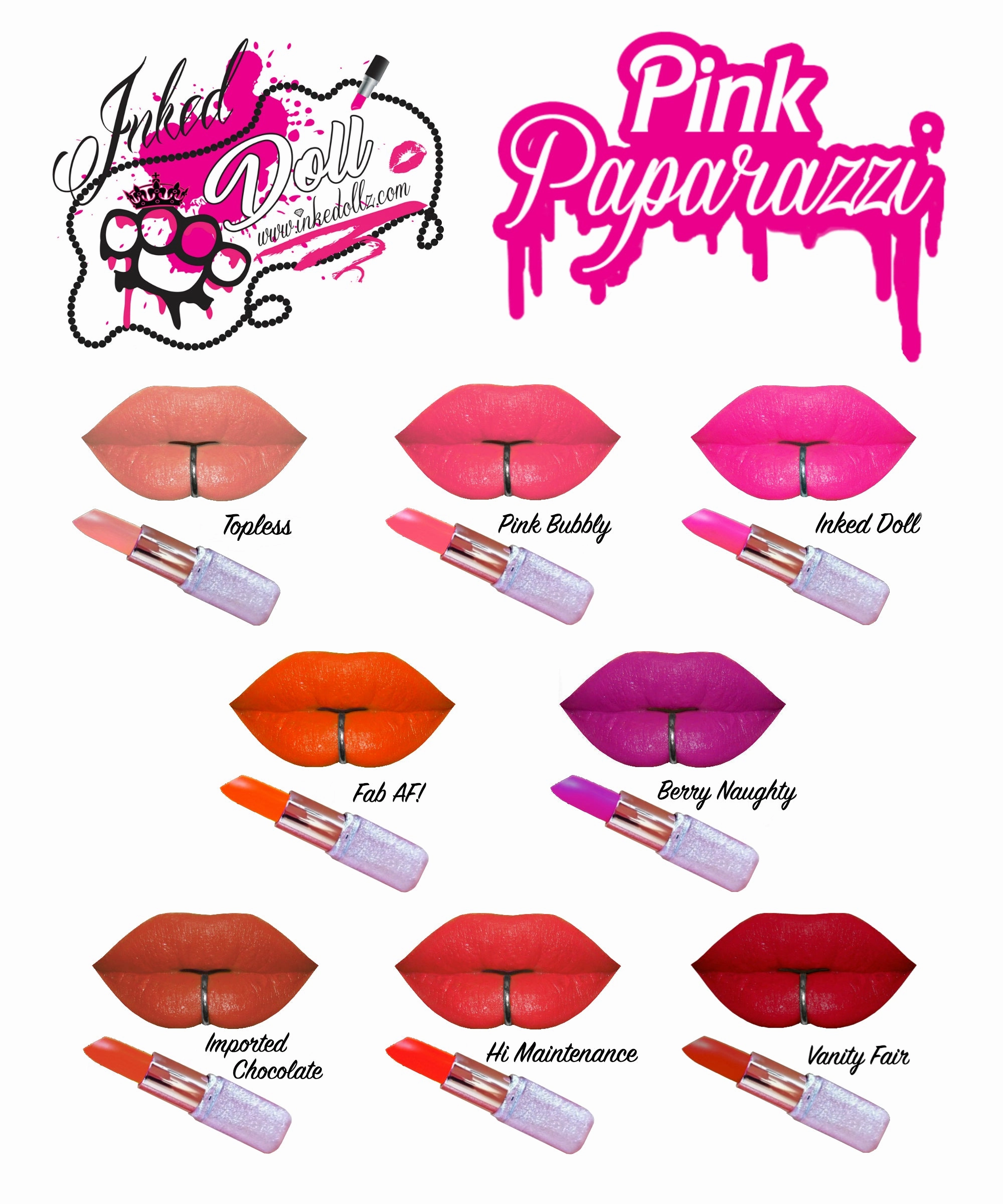 *NEW* Pink Paparazzi *MATTE* LIPSTICK
