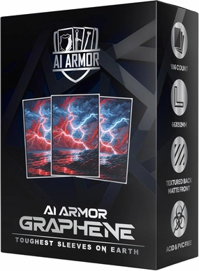 (Red/Blue Storm) - 105ct Textured Matte TCG/MTG Art Sleeves by Ai Armor (Graphene)