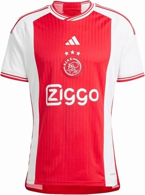 adidas Men's Soccer Ajax 23/24 Home Jersey - A Legacy-Inspired Red and White Jersey with Heritage Front and Center