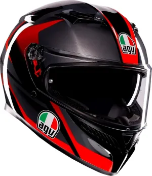 AGV K3 Striga Motorcycle Helmet Black/Gray/Red XXL