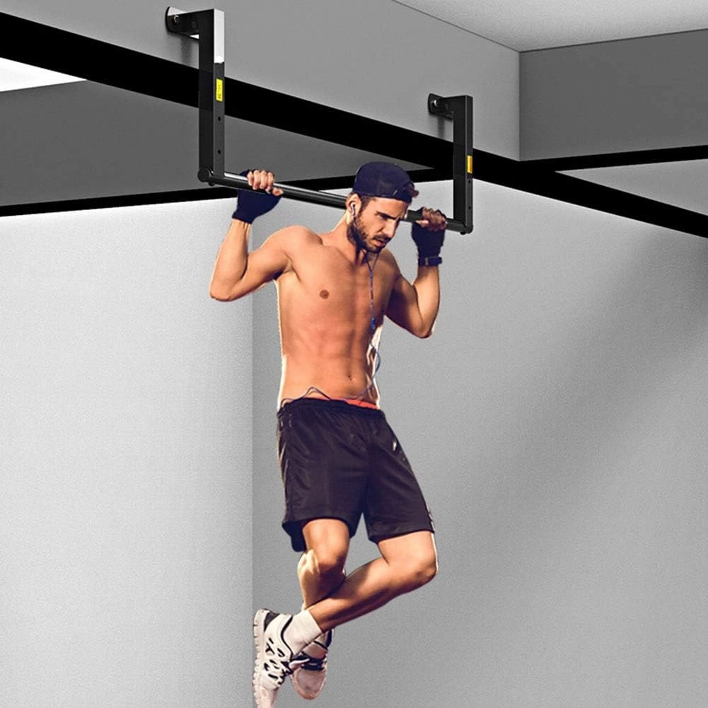 AGYH Wall-Mounted Chin Up Bar, Cross-Beam Aisle Horizontal Bars and Parallel Bars, Suitable for Upper Body Strength Training Support Bar, 119CM, Load 200KG