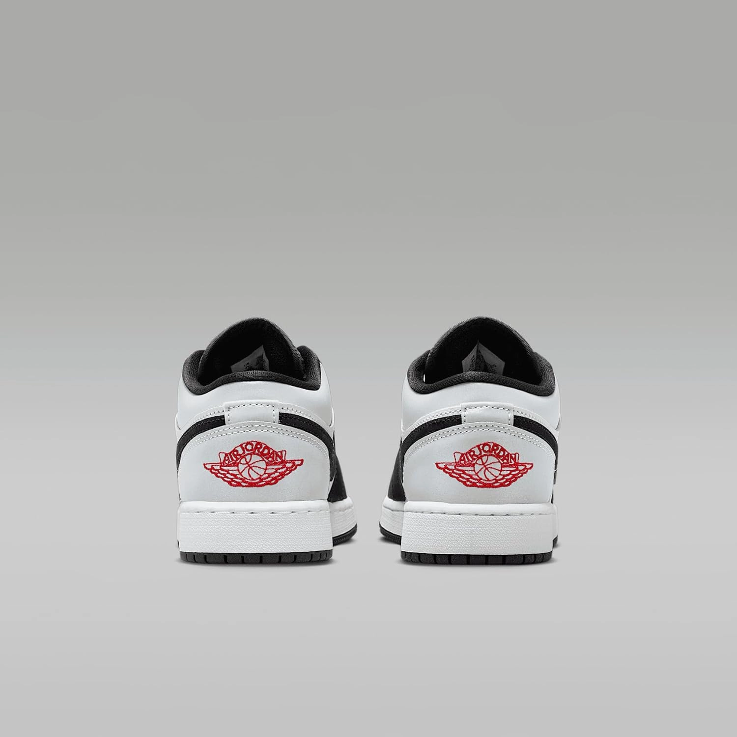 Air Jordan 1 Low SE Big Kids' Shoes (HF3188-106, White/Black/Matte Silver/Fire Red)