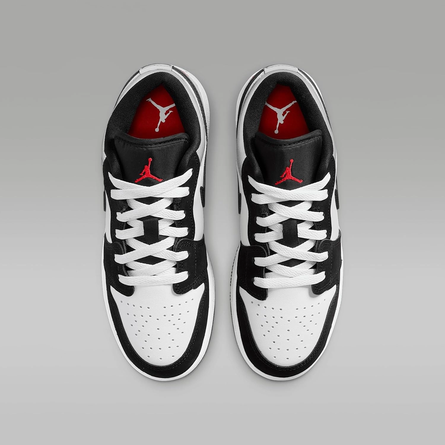 Air Jordan 1 Low SE Big Kids' Shoes (HF3188-106, White/Black/Matte Silver/Fire Red)
