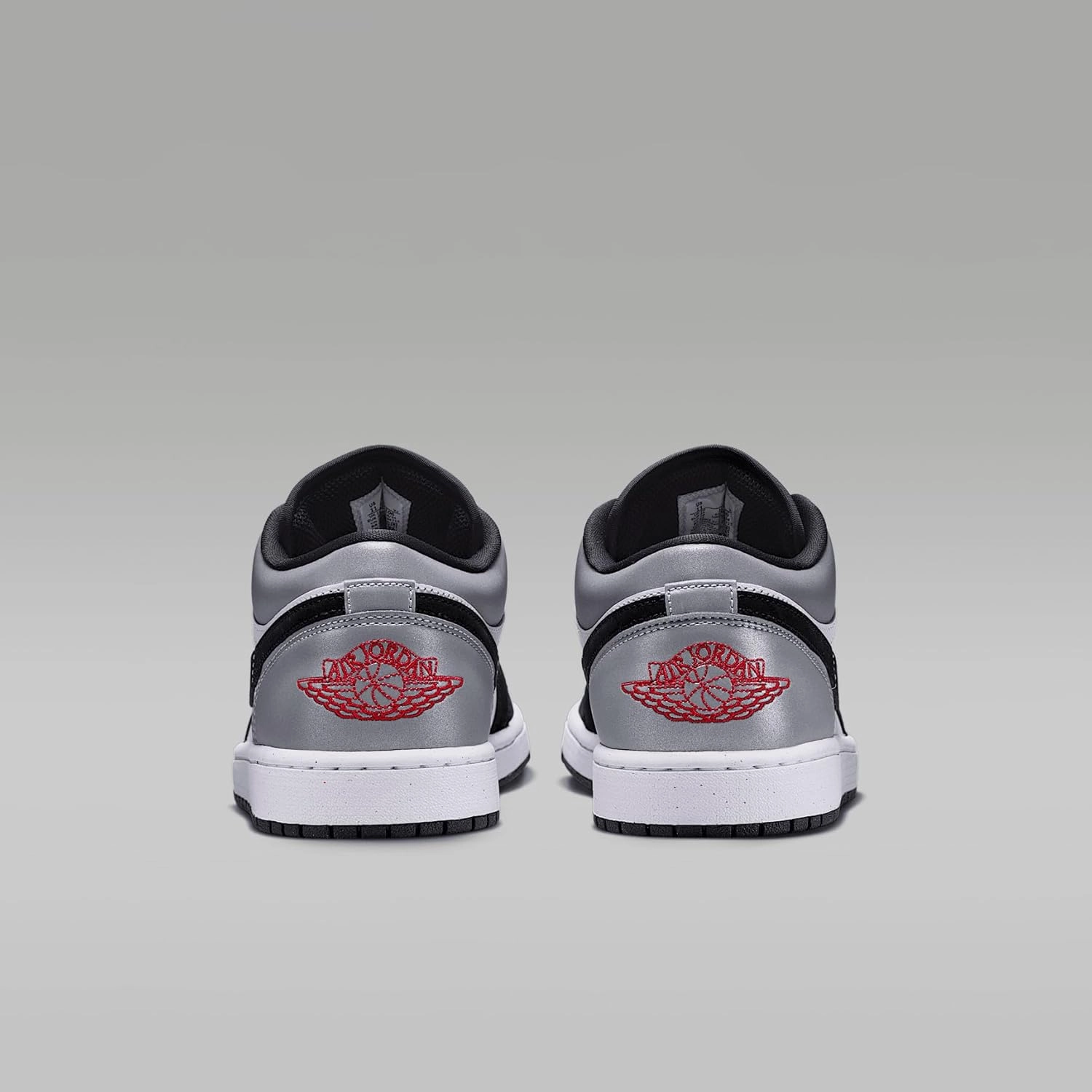 Air Jordan 1 Low SE Men's Shoes (HF3148-106, White/Black/Matte Silver/Fire Red)