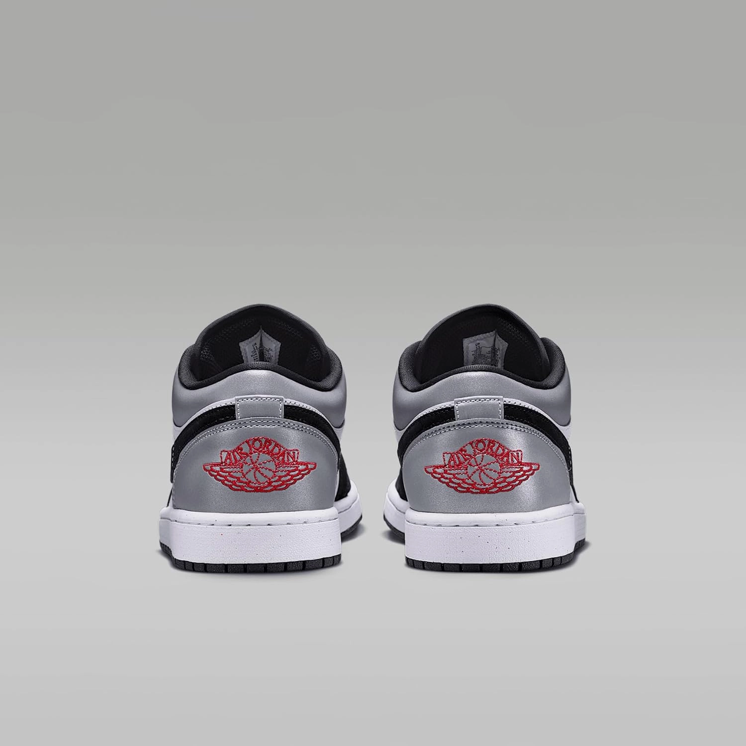 Air Jordan 1 Low SE Men's Shoes (HF3148-106, White/Black/Matte Silver/Fire Red)
