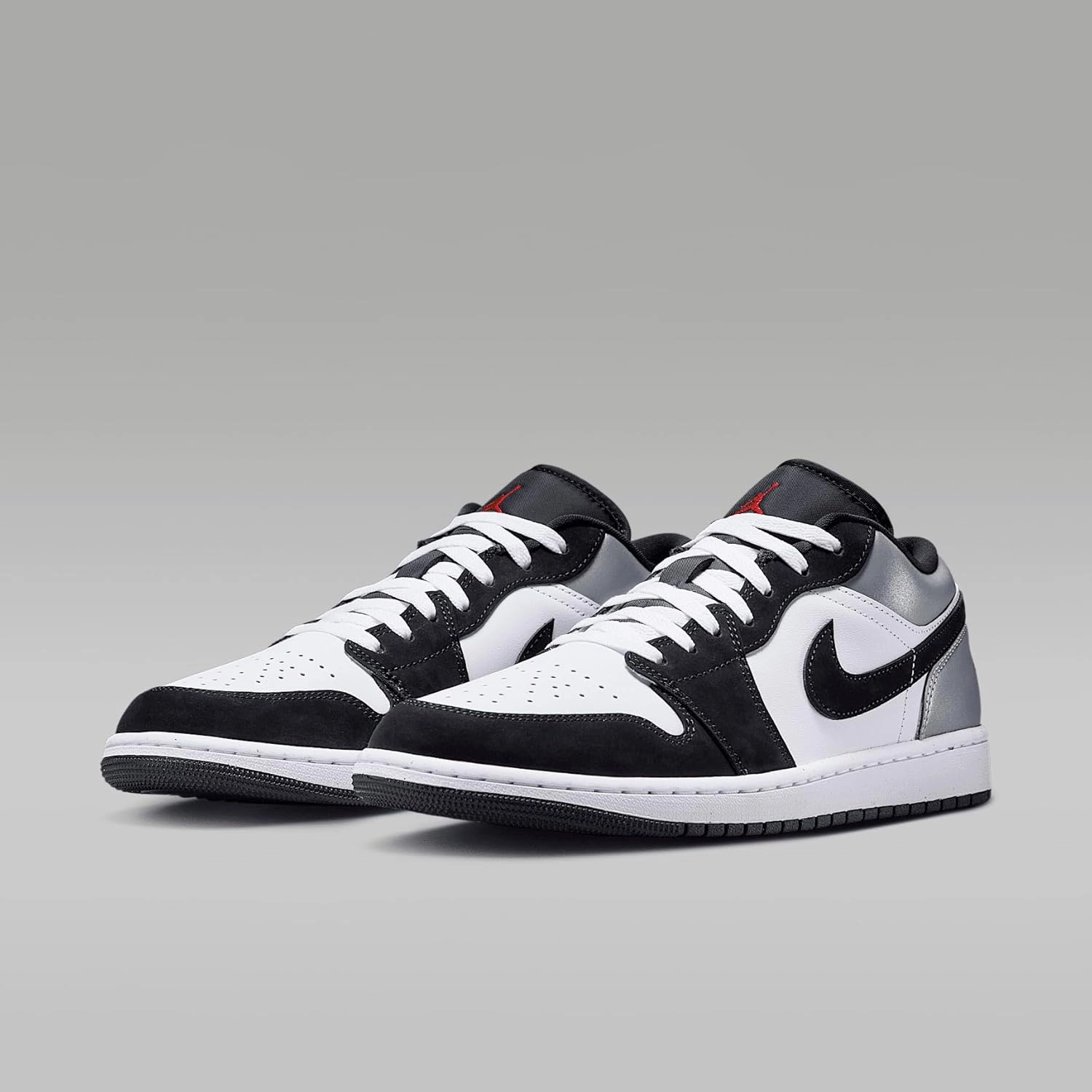 Air Jordan 1 Low SE Men's Shoes (HF3148-106, White/Black/Matte Silver/Fire Red)