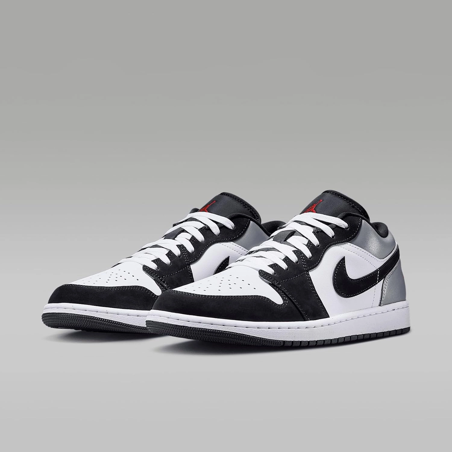 Air Jordan 1 Low SE Men's Shoes (HF3148-106, White/Black/Matte Silver/Fire Red)