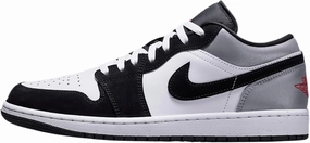 Air Jordan 1 Low SE Men's Shoes (HF3148-106, White/Black/Matte Silver/Fire Red)