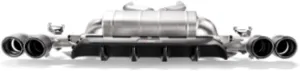 Akrapovic - 18  BMW M5 (F90) Rear Carbon Fiber Diffuser - Matte w/Red Akrapovic - Logo (DI-BM/CA/5/M/RS)
