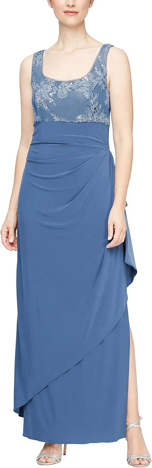 Alex Evenings Women's Empire Waist Bolero Jacket Dress (Petite and Regular Sizes)