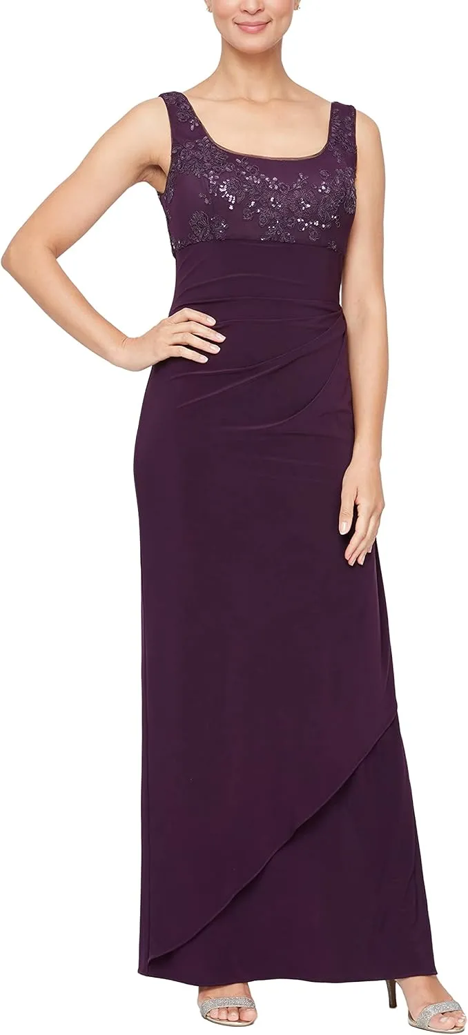 Alex Evenings Women's Empire Waist Bolero Jacket Dress (Petite and Regular Sizes)
