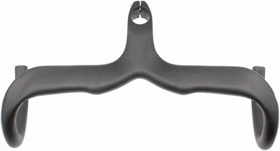 Alfa Pasca Carbon Road Bike Integrated Drop Bars with Internal Routing, 400x100mm, Black